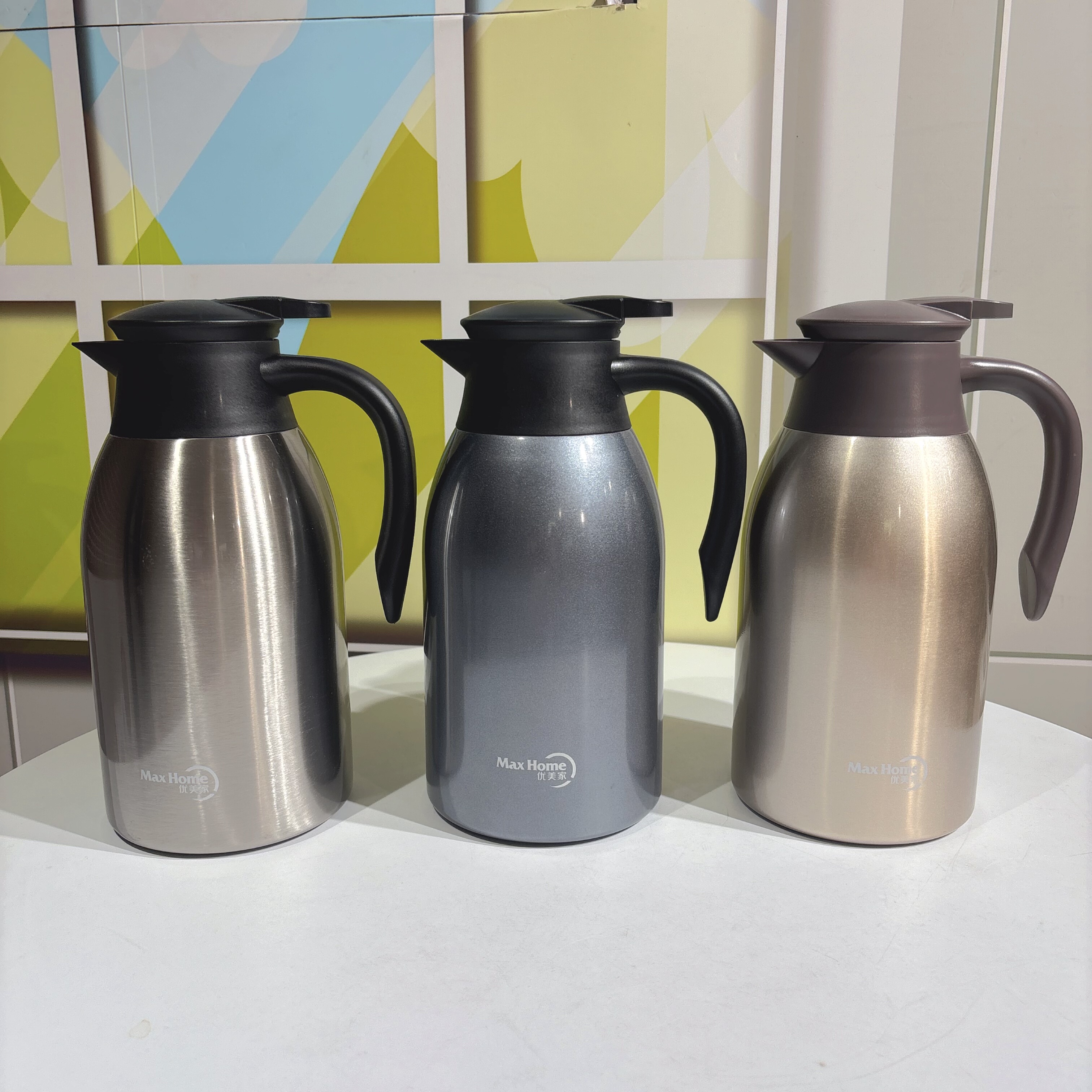 保温壶304不锈钢真空家用热水壶暖水壶保温瓶大容量防滑咖啡2.0L