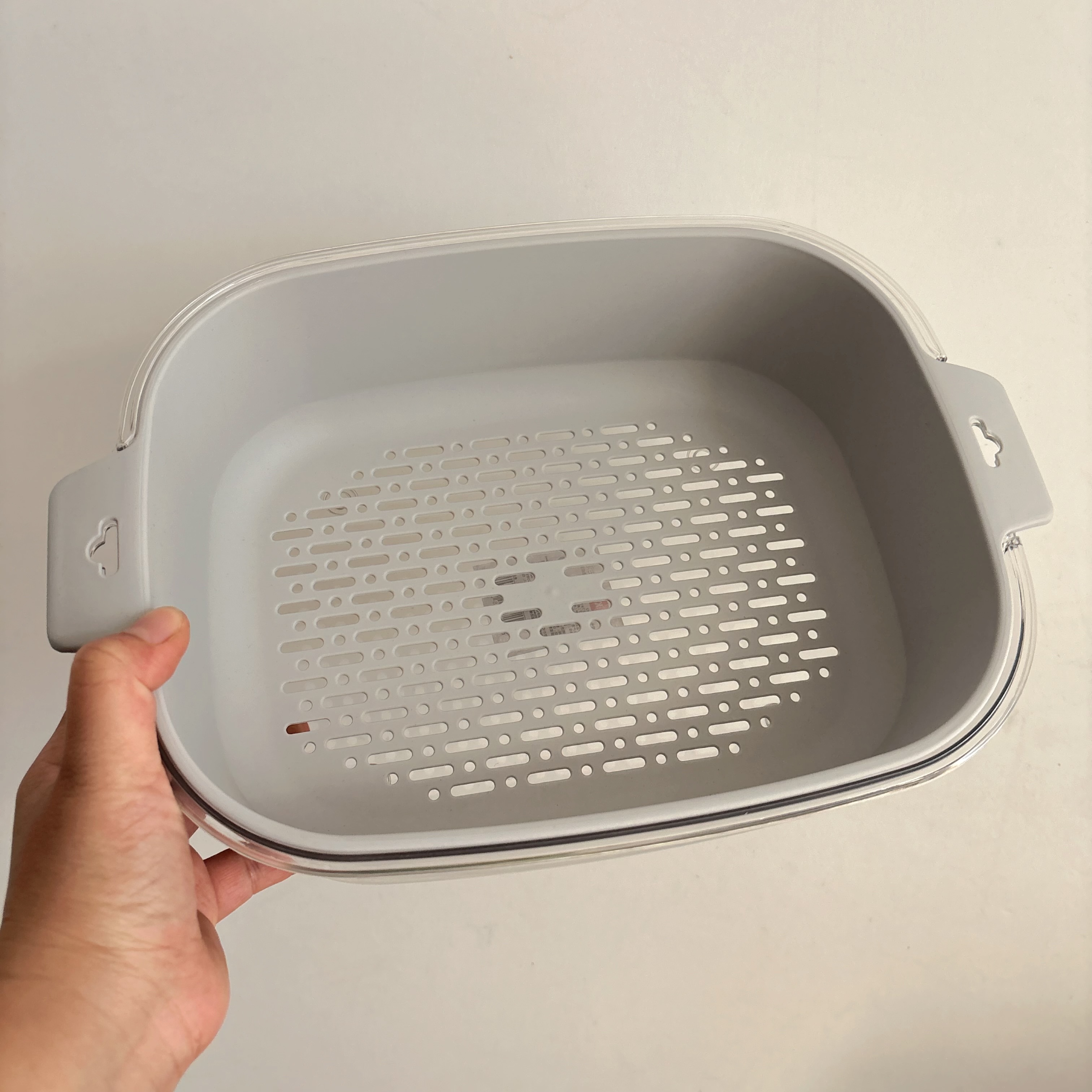 长方形沥水篮加厚双层洗菜盆漏盆菜蓝淘菜盆家用厨房洗水果盘沥水