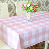 格子布桌布防水桌布台布涤沦布PVC桌布防烫桌布防油桌布小清新布