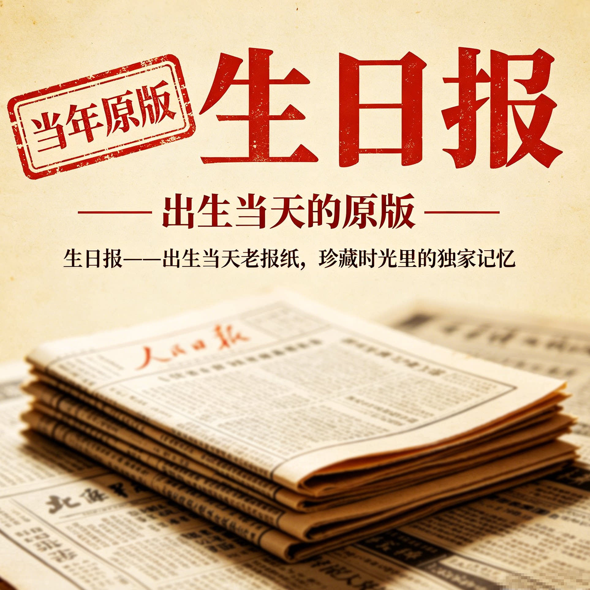生日报纸老旧报纸原版人民光明日生日报