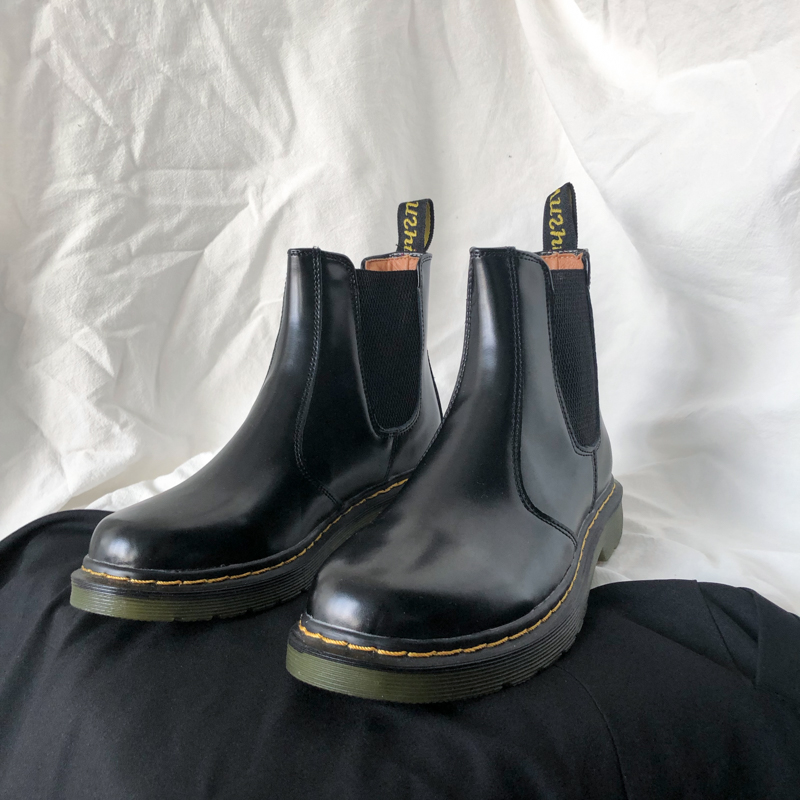 alke复古切尔西英伦小牛皮
