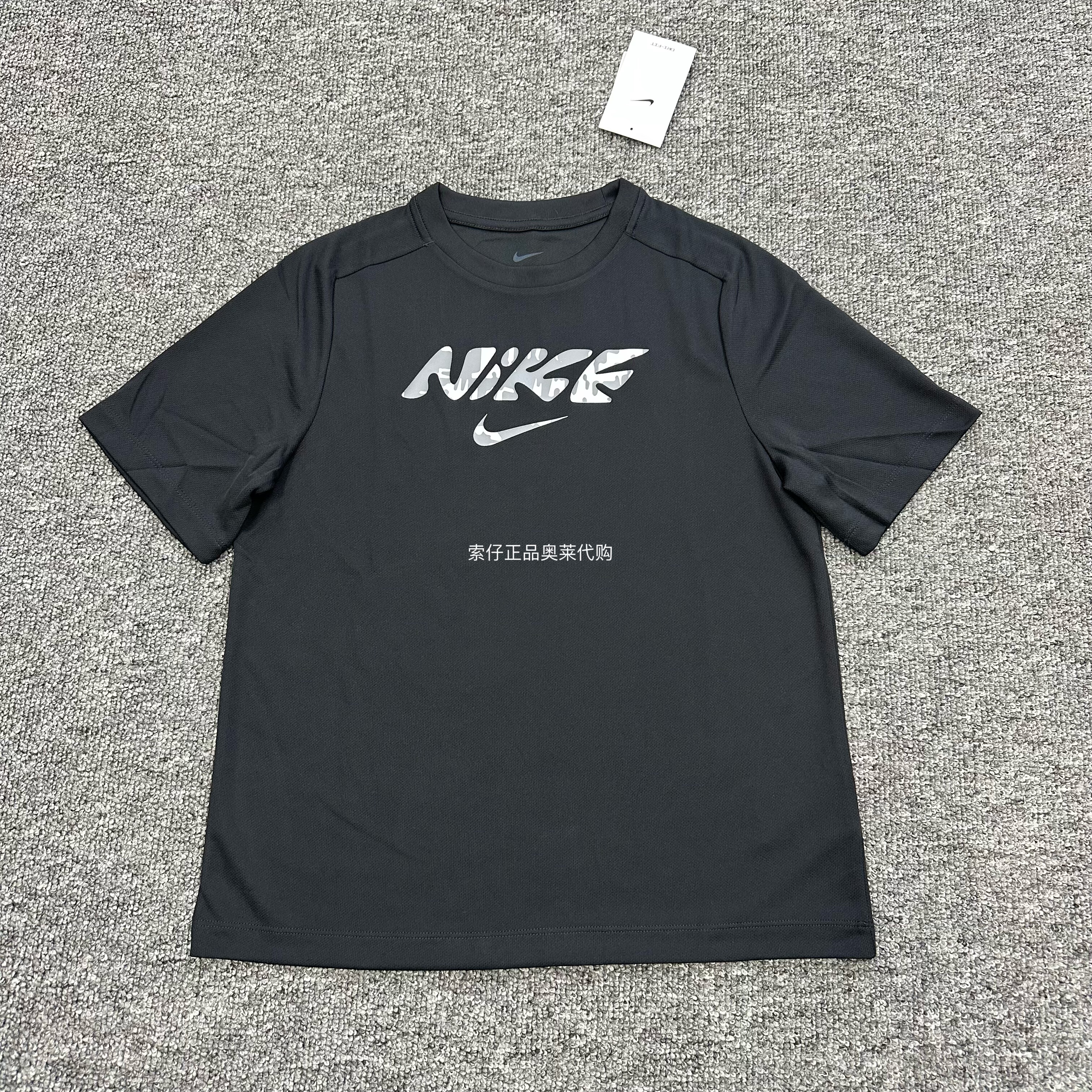 正品Nike/耐克 夏季款男女大童针织透气运动休闲速干短袖HJ4454