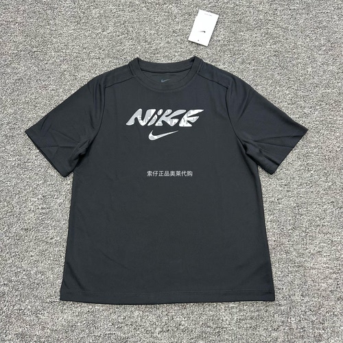 正品Nike/耐克 夏季款男女大童针织透气运动休闲速干短袖HJ4454
