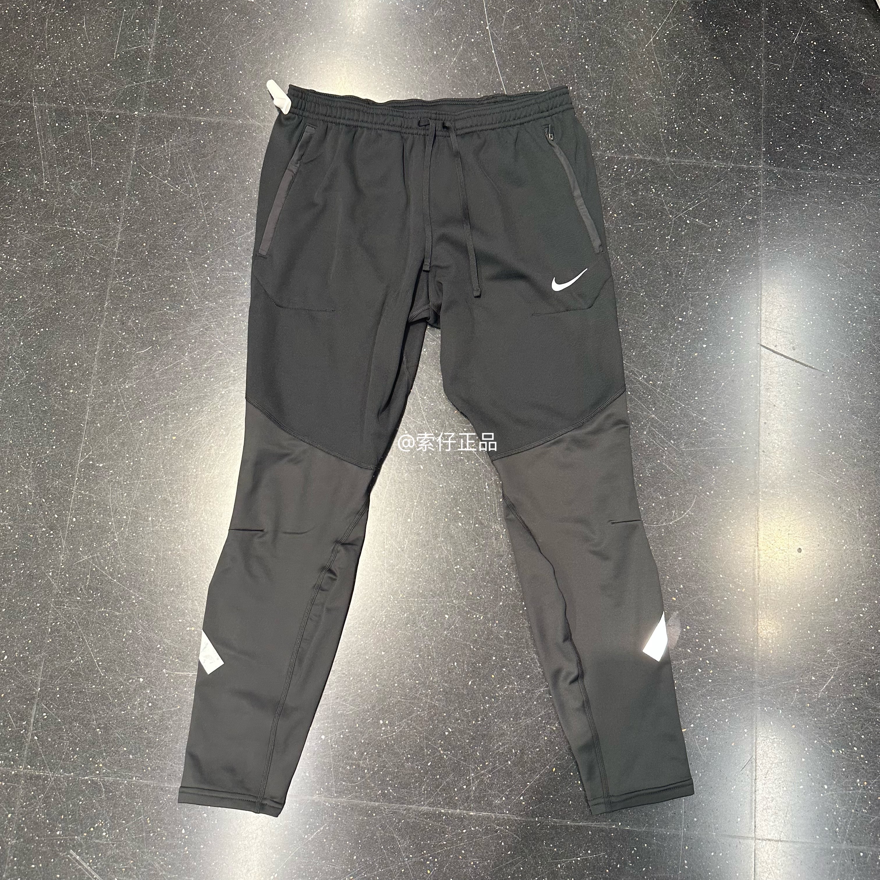 正品Nike耐克 秋冬男子跑步运动训练加绒紧身针织长裤DV9275-010