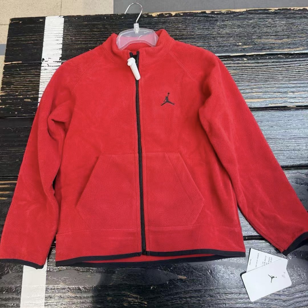 耐克Nike AJ乔丹大童软软糯糯摇粒绒保暖拉链夹克红色外套CT5374,运动服/休闲服装,运动茄克/外套,淘宝优惠券,粉丝福利购,淘宝优惠卷