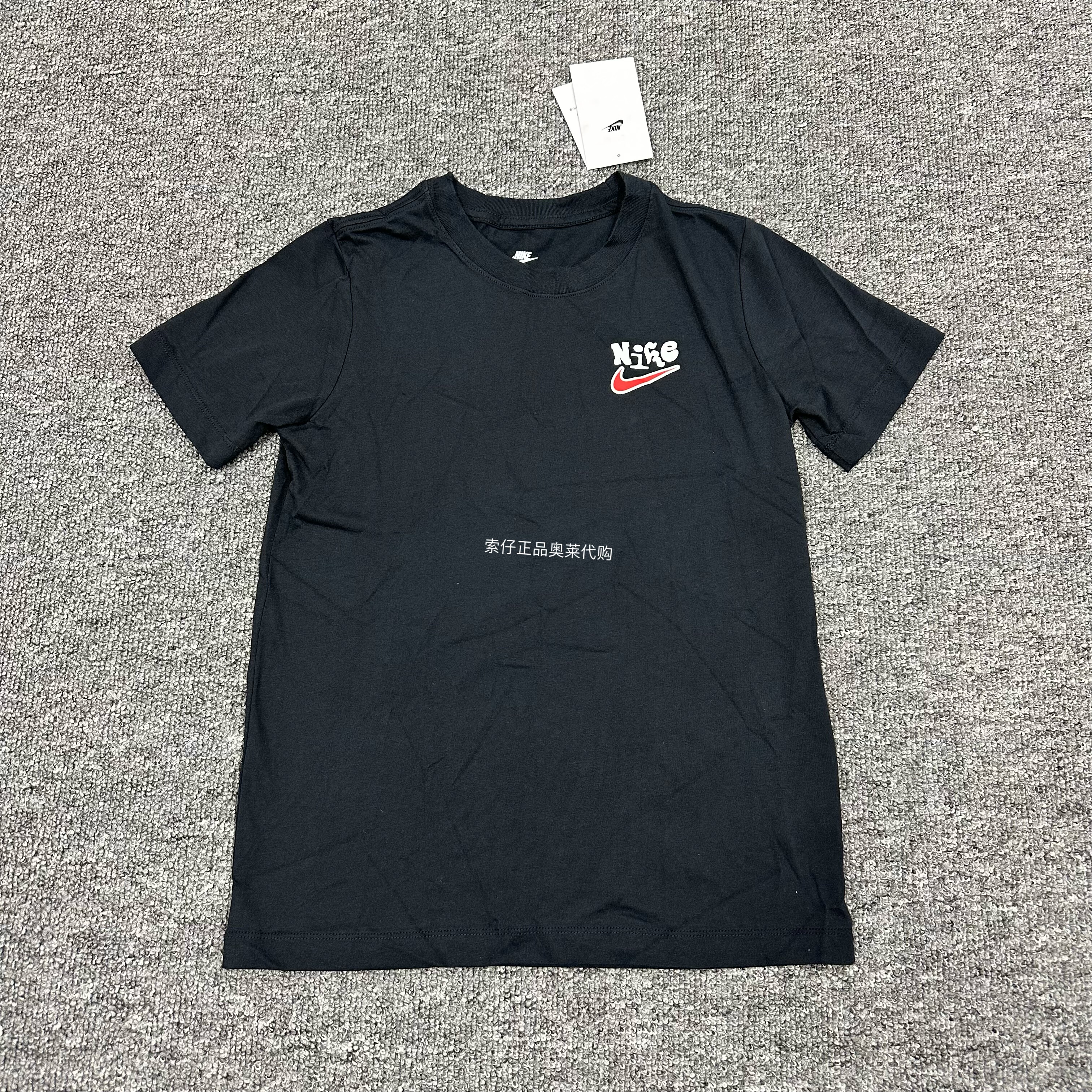 正品Nike/耐克 夏季新款男女大童休闲印花圆领运动纯棉短袖FZ5169
