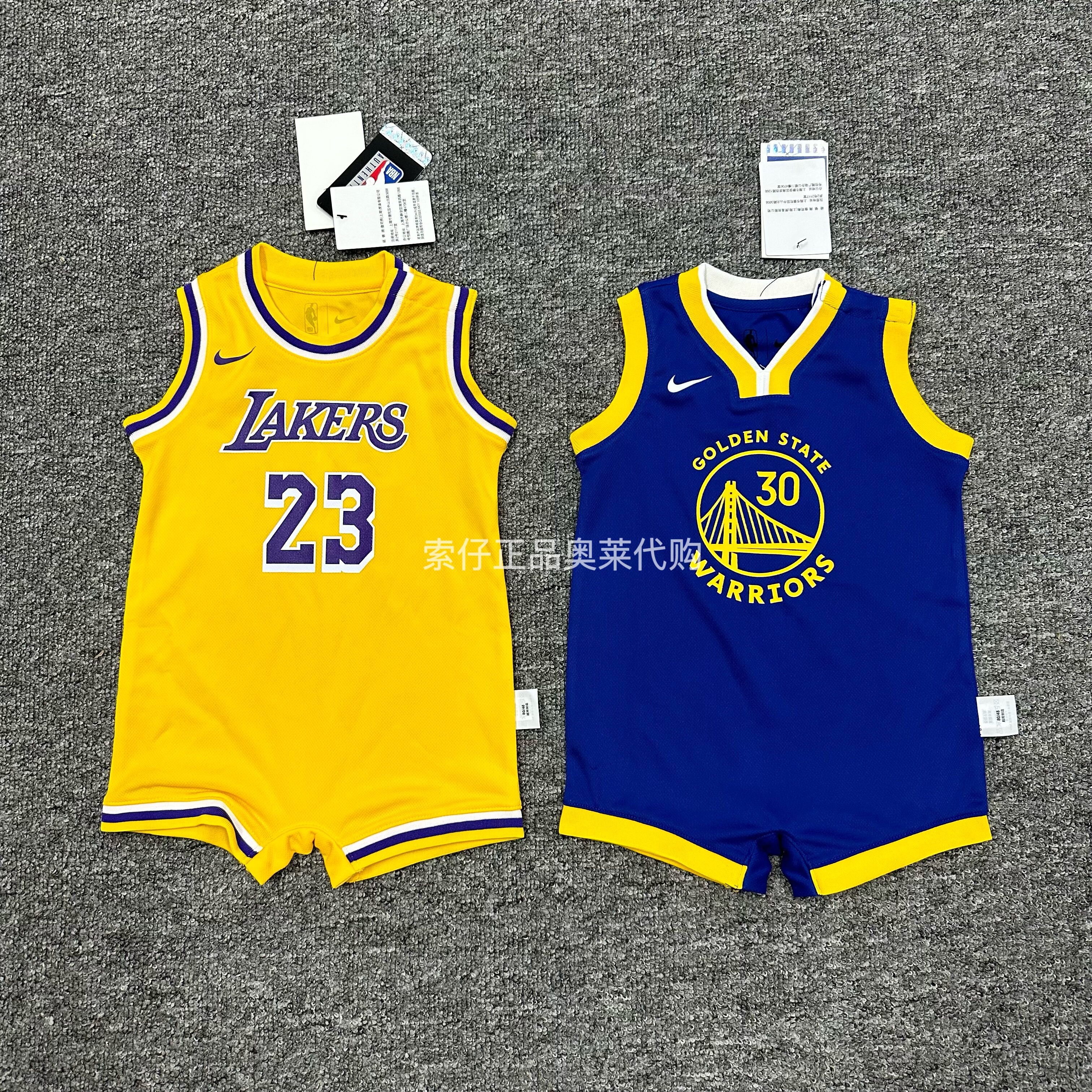 耐克/Nike NBA透气运动休闲夏季婴儿童爬行连体衣HM3859 HM3855