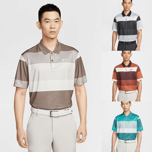 Nike/耐克Dri-FIT 男士高尔夫运动速干条纹POLO衫T恤短袖FZ7449