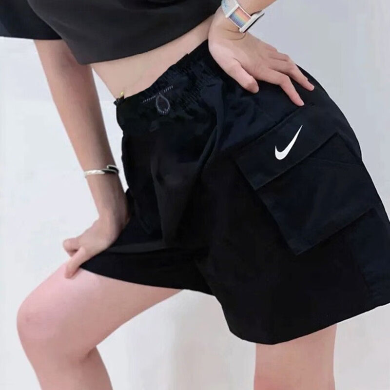 Nike耐克女梭织高腰短裤宽松工装运动裤机能风休闲透气DM6248-010