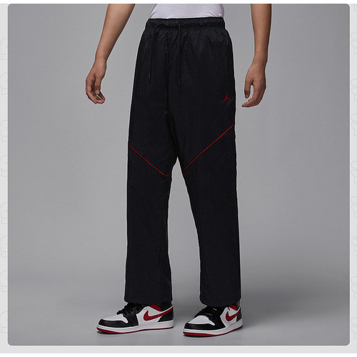 Nike JORDAN男子新款透气宽松长裤轻便网眼直筒运动裤 IB1048-010