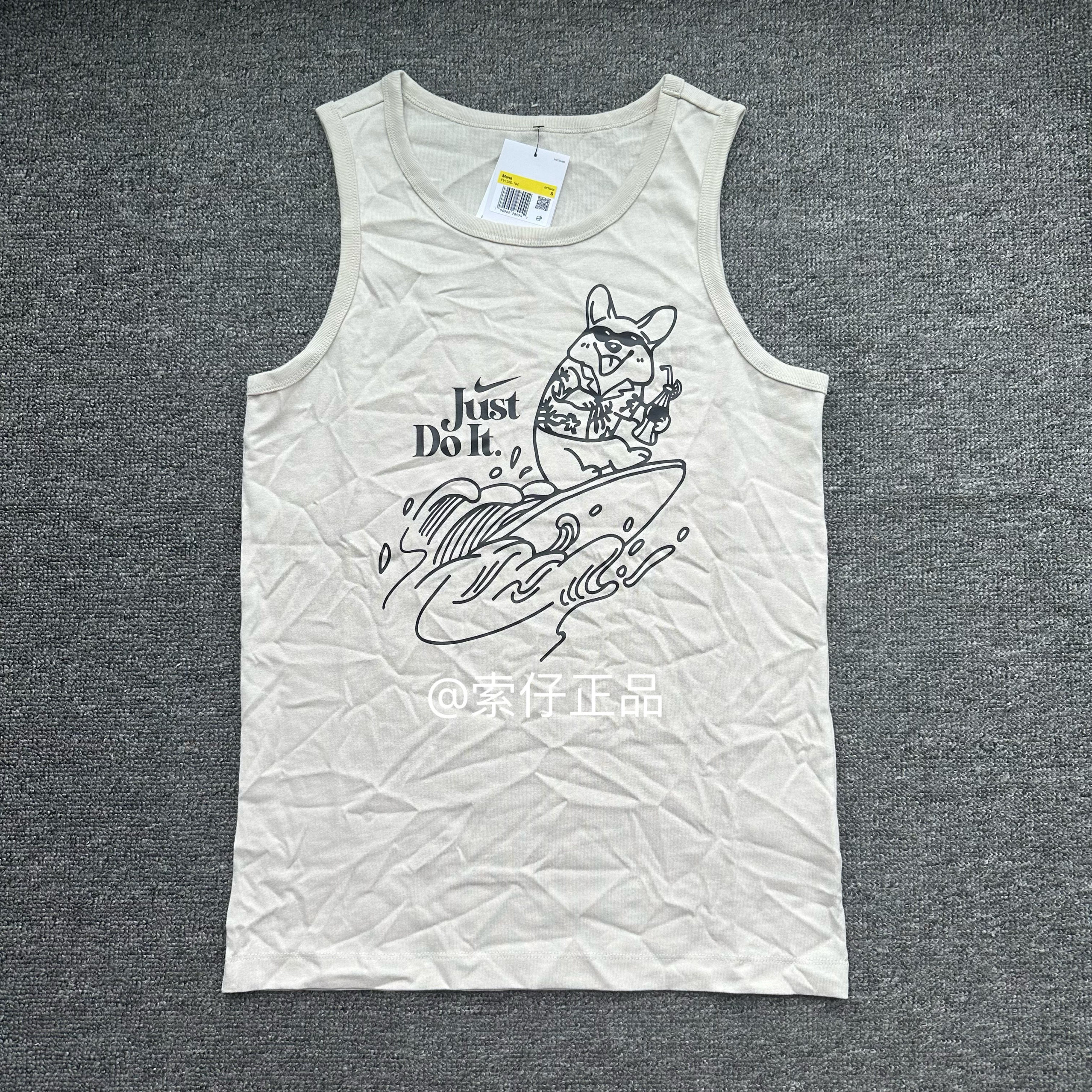 Nike/耐克 夏季男子复古印花 休闲运动健身无袖背心训练T恤FV1280