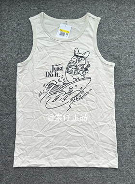 Nike/耐克 夏季男子复古印花 休闲运动健身无袖背心训练T恤FV1280