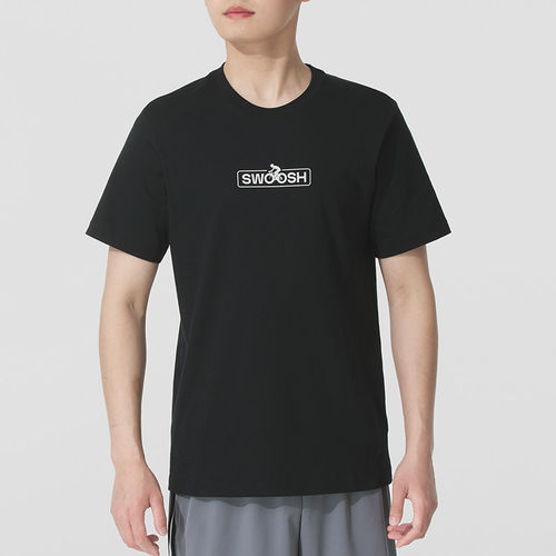 NIKE男子透气短袖SWOOSH针织休闲圆领透气半袖T恤HJ0731-010