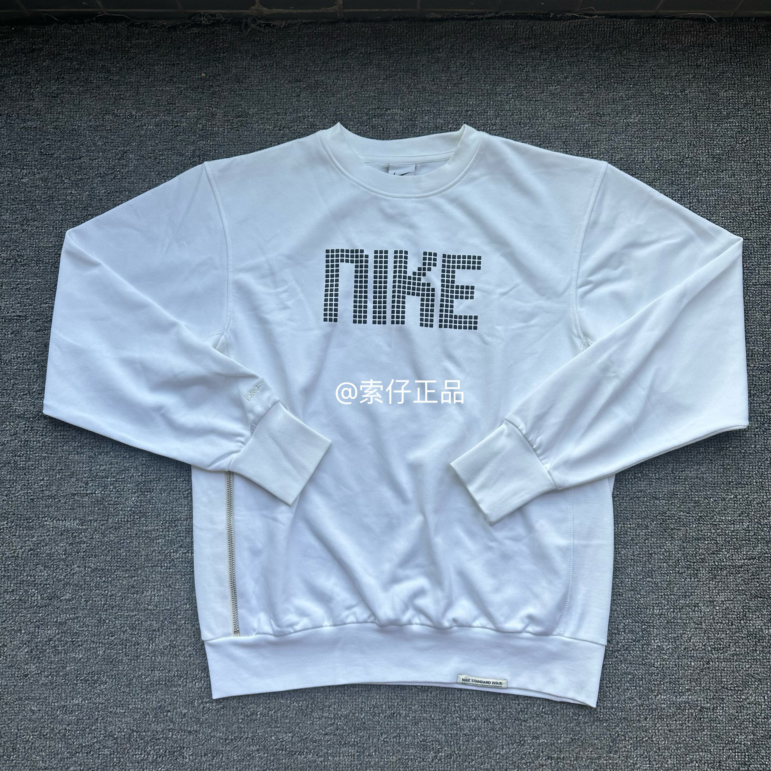 正品耐克/Nike 男子秋冬运动透气休闲印花圆领套头卫衣FD9744-100