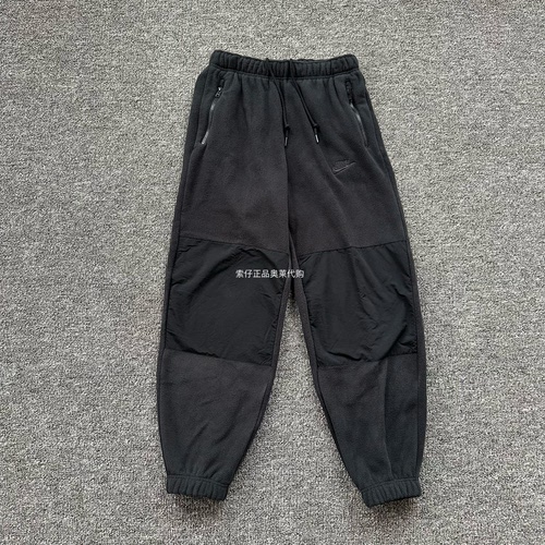 Nike耐克运动裤男子冬季摇粒绒保暖休闲直筒束脚长裤FB8385-010