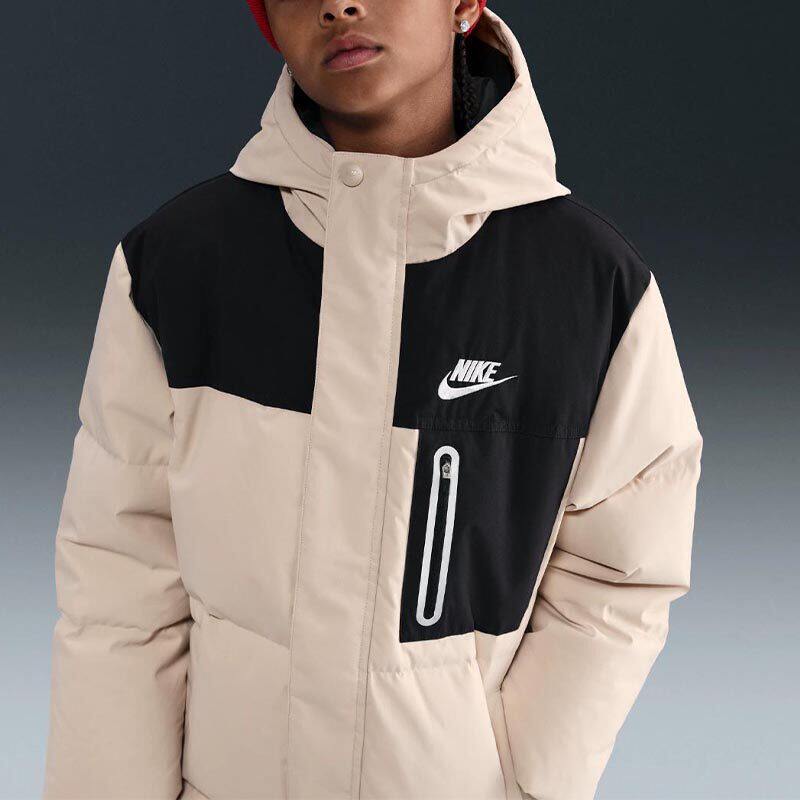 Nike/耐克 男女大童冬季保暖休闲运动连帽外套长款羽绒服 IO6150