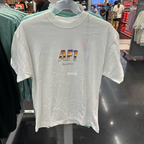 耐克Nike NGR AF1 男女运动休闲圆领印花 针织透气短袖T恤 DR5756