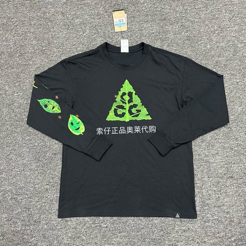 Nike ACG LOGO男子户外机能印花运动休闲宽松长袖T恤 HJ0803-010
