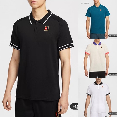 NIKE耐克Court Heritage 男子夏季速干透气网球POLO衫 FQ2102-010
