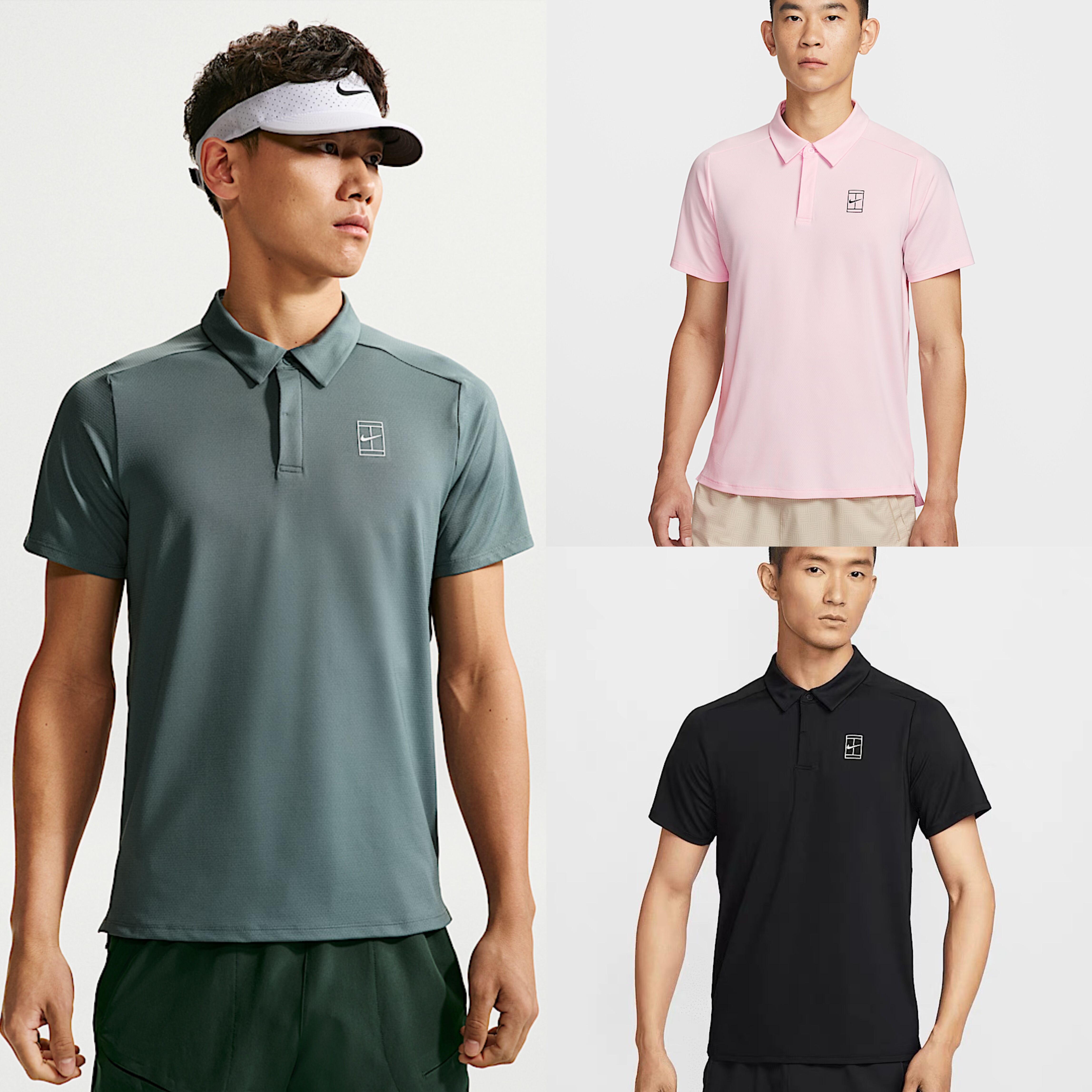 正品Nike/耐克 夏季男子速干透气翻领网球运动训练短袖T恤 FZ6908