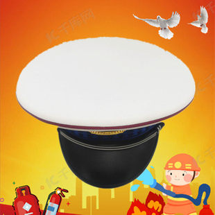 新式消防员白色常服大檐帽子大盖帽指挥员白色女士卷檐帽大檐帽