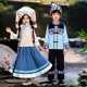 三月三少数民族风儿童男女童演出服民族服装 刺绣传统服饰壮族黎族