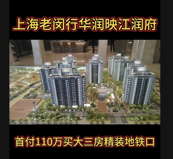 上海闵行老闵行华润映江润府新房子学区房地铁口法拍房精装修70年