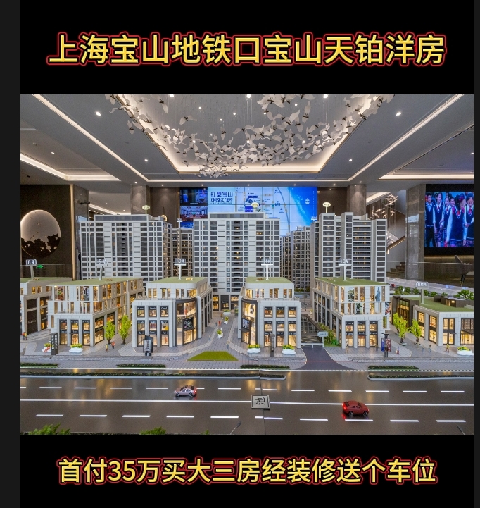 上海宝山罗泾7号线地铁口宝山天铂新房洋房南北通透精装修带地暖