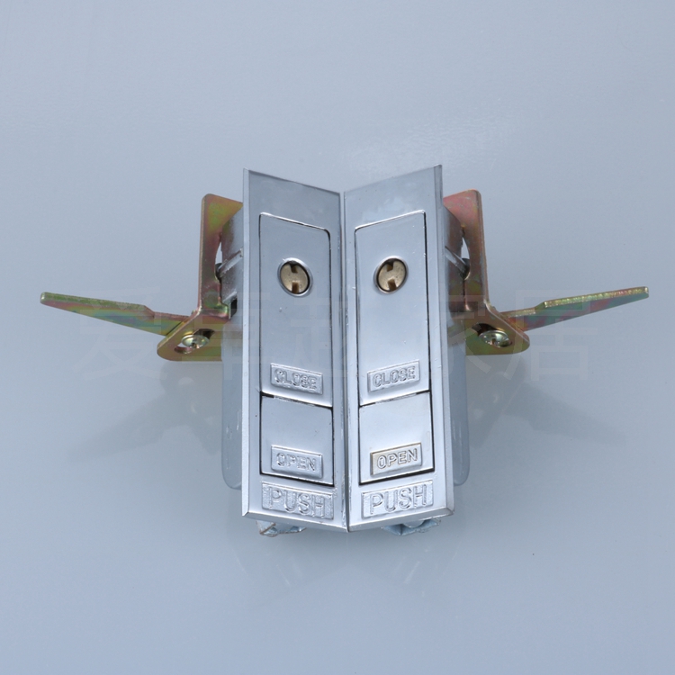 MS703按钮弹跳平面锁图腾机柜锁