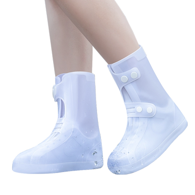 高筒防水鞋套外穿防滑耐磨硅胶