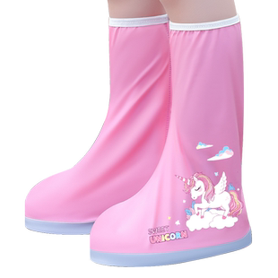 儿童雨鞋套男女童下雨天防水外穿学生鞋套防滑耐磨加厚脚套赶海鞋