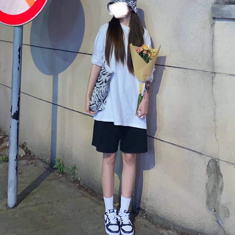 纯色运动短裤男女夏季外穿
