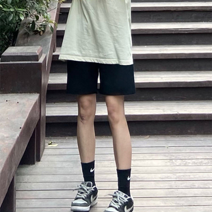 清仓捡漏广州十三行韩国高货运动短裤薄款直筒短裤宽松休闲纯色裤