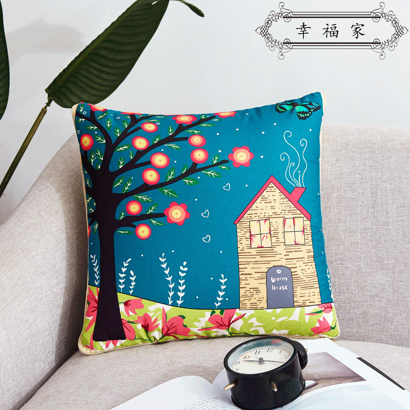 Car Cushion Car Pillow Quilt Dual-Use Four Seasons Car Thermal Blanket Car Folding Air Conditioner Quilt Cushion