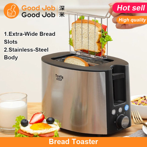 Bread toaster toast oven baking machine Wide Slot Stainless