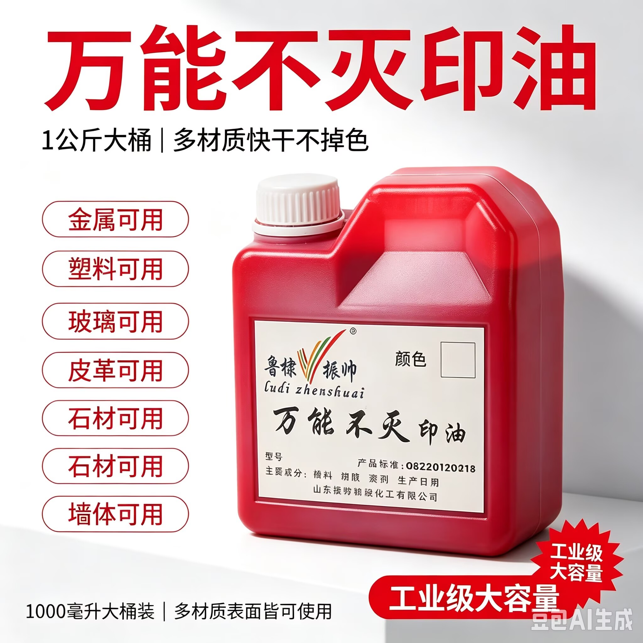 工业万能不灭印油大容量不掉色