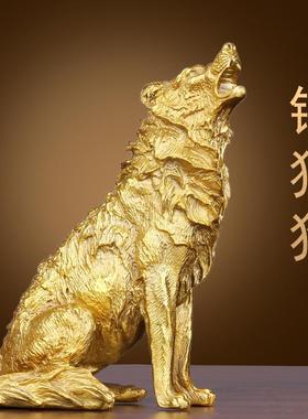 摆放门厅铜哮天犬狗风水摆件