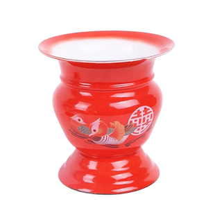 【赠运费险】送盖子搪瓷痰盂搪瓷坐便桶儿童痰盂尿盆起夜桶婚庆