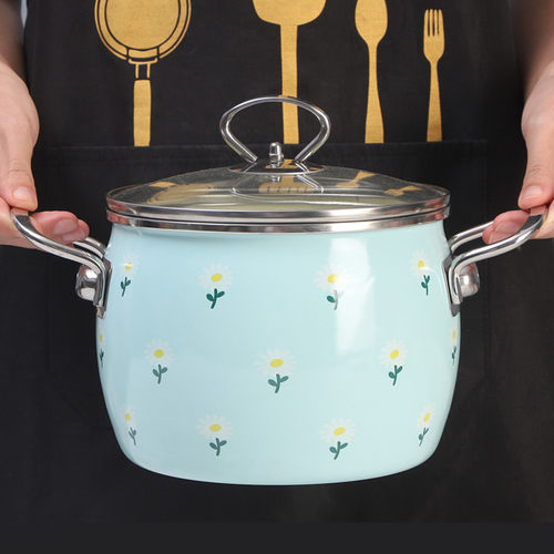 珐琅搪瓷高式汤锅燃气电磁炉通用