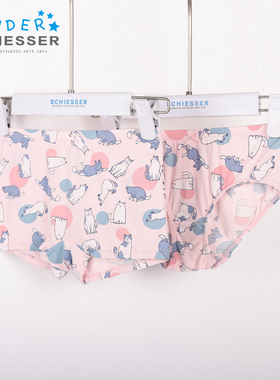 舒雅儿童内裤莫代尔春夏薄款女童猫咪吸湿速干中大童学生23335T