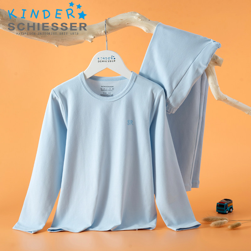 舒雅男童保暖套装2021秋衣