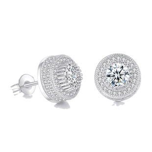 s925纯银耳钉2026新款爆款男士高级感耳环黄金色女生单只锆石耳饰