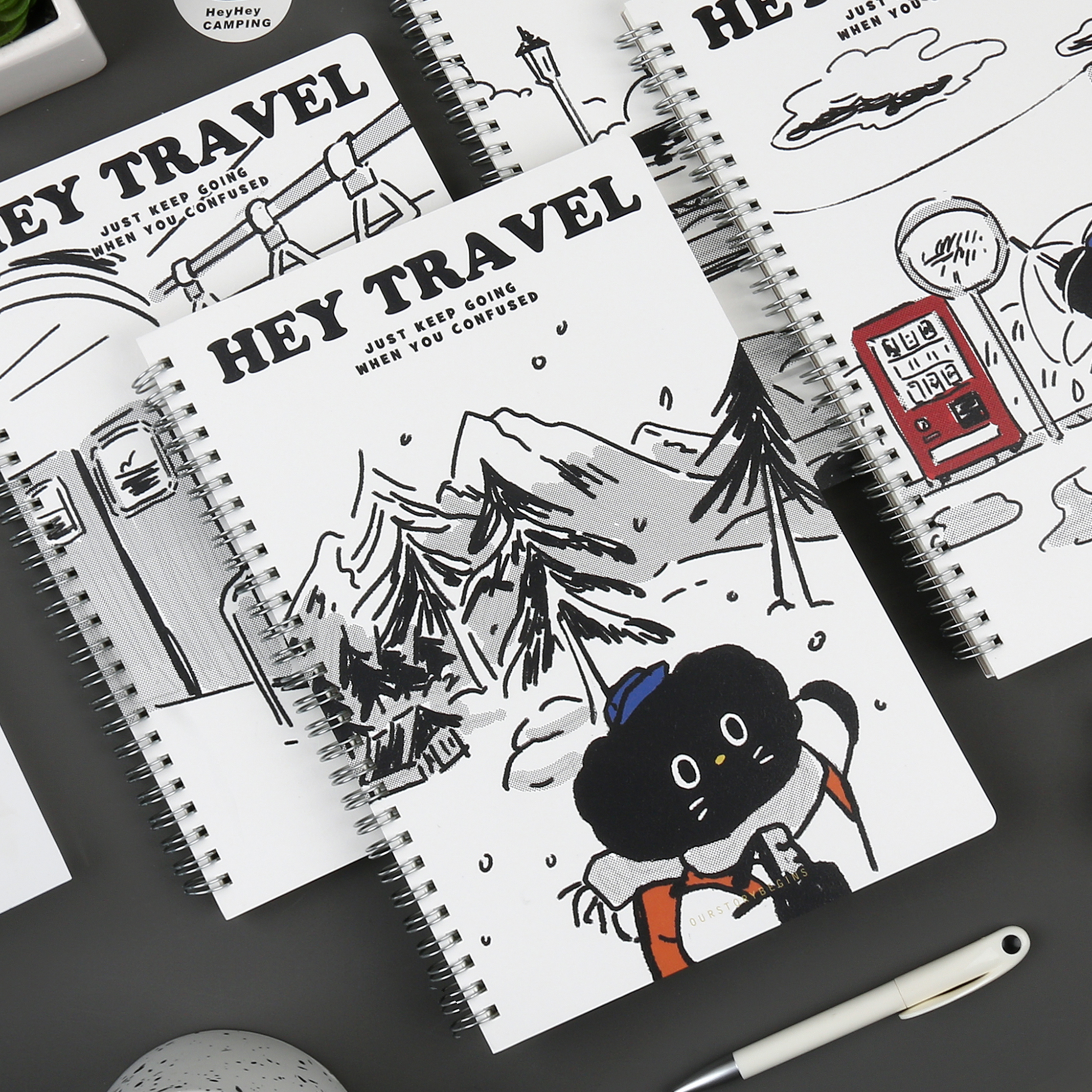 初品嘿仔在路上线圈横线笔记本