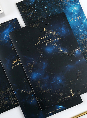 本木初品联名/银河之外 车线本软面抄 创意唯美星空小清新商务办公学生横线笔记本文具记事本日记本A4 B5 A5