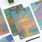 书写垫写字板文件夹酒店菜单夹办公文具画板试卷资料夹收纳夹 木板夹 幻海航行 本木初品联名