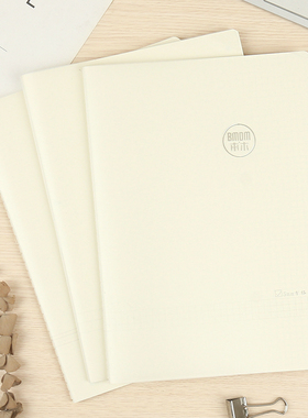 本木/聚丙烯 车线本软面抄 简约商务防水半透明封面横线英语方格网格子笔记本文具记事本日记本子B5