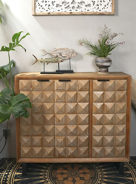 法式侘寂风家用多层门口鞋柜简约入户中古玄关柜储物柜客厅收纳柜