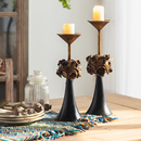 欧式 饰台美式 台座 外贸创意烛台复古道具浪漫蜡烛台摆件酒吧装 法式