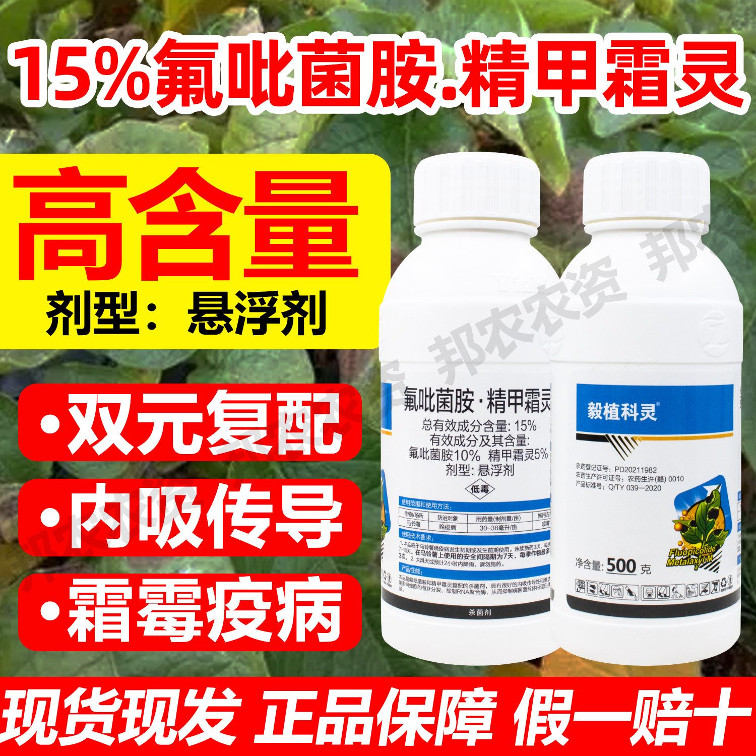 正品氟吡菌胺精甲霜灵疫病霜霉病
