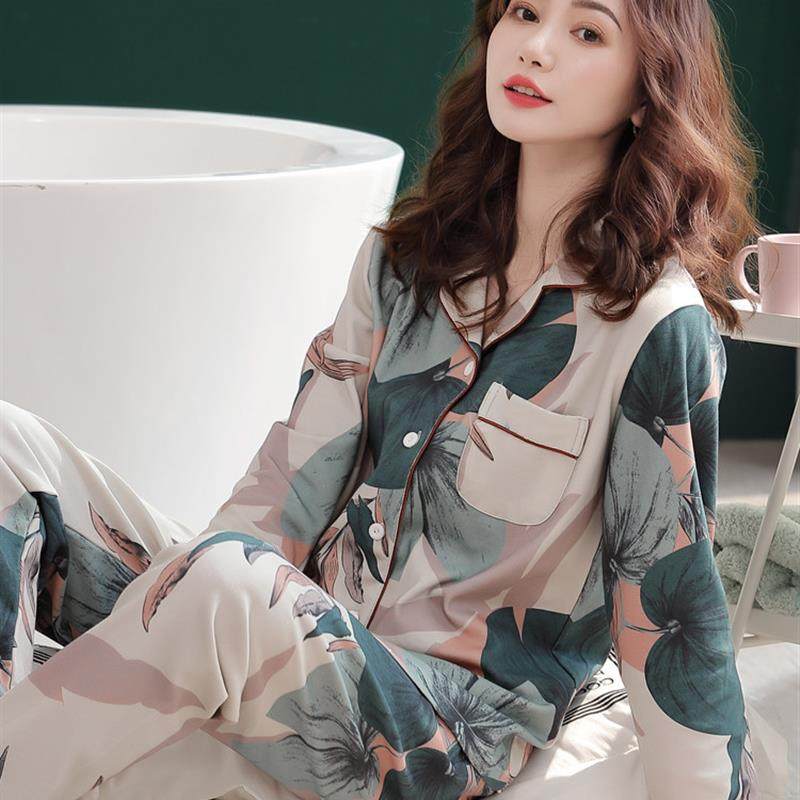 女式纯棉长袖春秋冬开衫大码宽松中年妈妈家装夏装薄套装,女士内衣/男士内衣/家居服,睡衣/家居服套装,淘宝优惠券,粉丝福利购,淘宝优惠卷